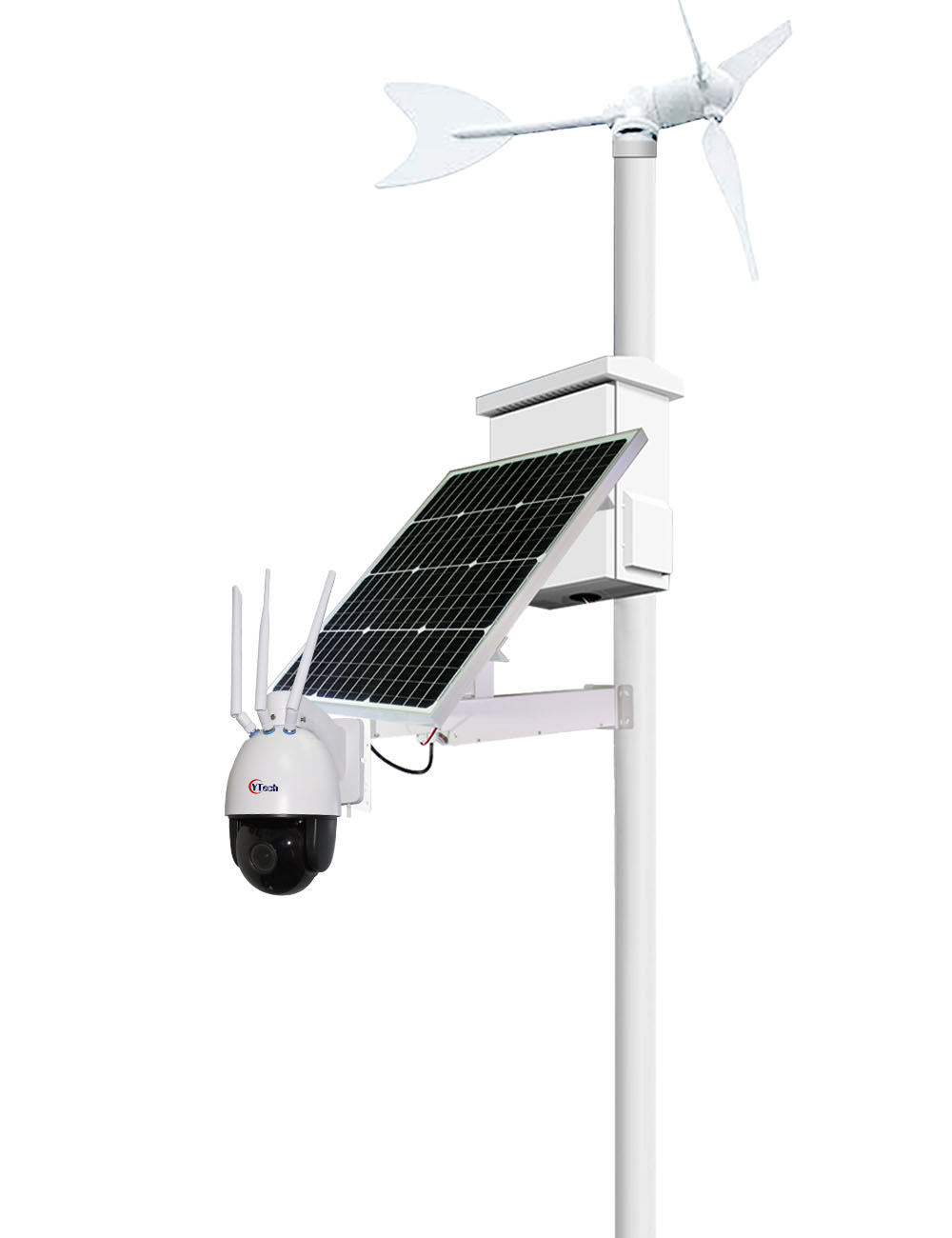 KSA Series 100W Solar 2.0M Pixels HD 20X Optical Zoom 4G PTZ IP Camera Kit